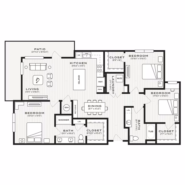 Unit 6115 6115 floor plan